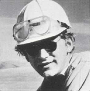 Ron Farrell on the job mining phosphate ore for Monsanto in Soda Springs, Idaho, in the 1970's.
